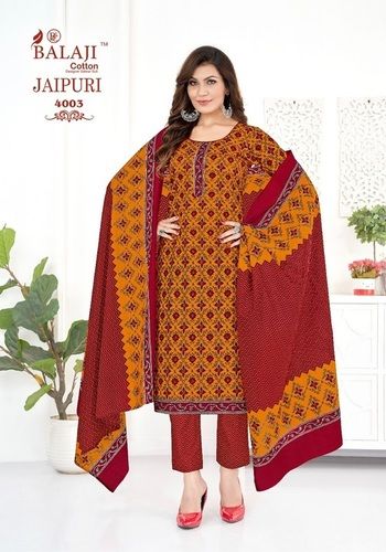 Balaji Jaipuri Vol-4- Kurti Pant With Dupatta