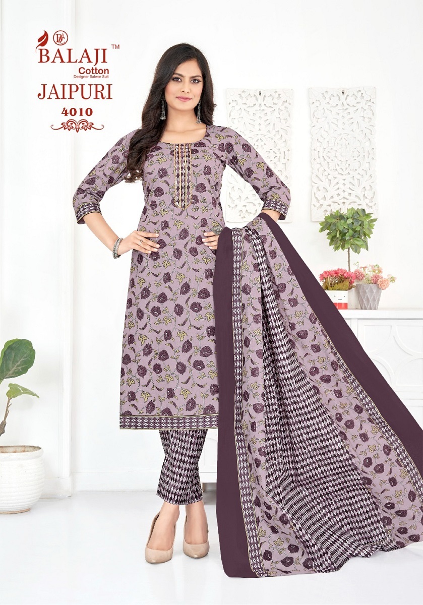 Balaji Jaipuri Vol-4- Kurti Pant With Dupatta