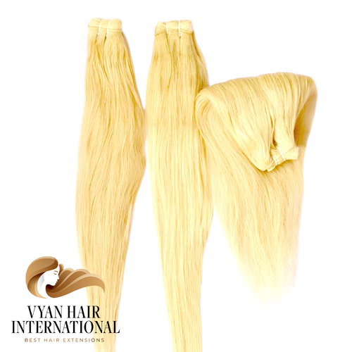 Straight Hair Bundle Best Quality Double Drawn Hair Blonde Human Hair Extension