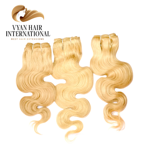 Cuticle Aligned Raw 613 Blonde Virgin Hair Bundles Body Wave 613 Indian Hair
