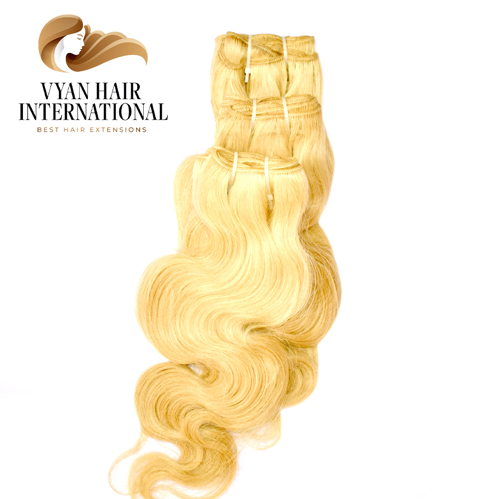 Cuticle Aligned Raw 613 Blonde Virgin Hair Bundles Body Wave 613 Indian Hair