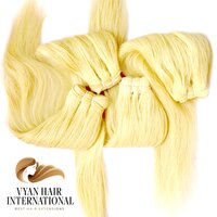 613 Blond Human Hair Blonde 10-40 Inch Straight Bundles - Human Hair Type: Indian