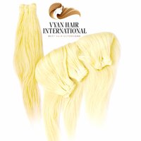 Human Hair Extensions Straight Bundles Blonde Color 100% Vietnamese Raw Hair For Black Women
