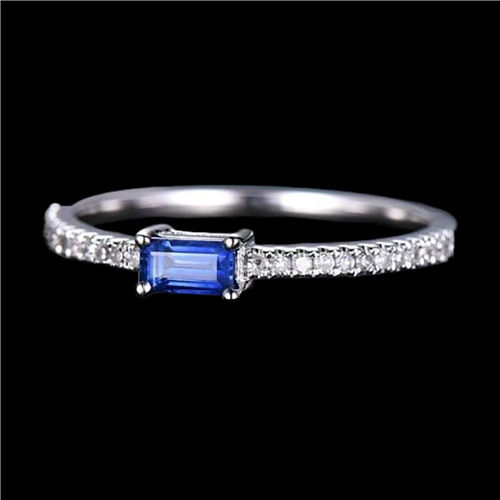 Dainty Tanzanite Octagon Ring