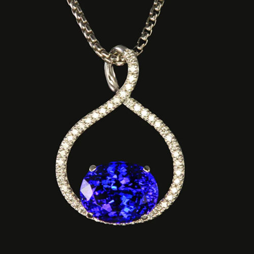 Oval Tanzanite Pendant