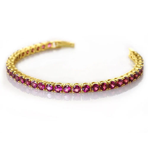 Unique Rhodolite Tennis Bracelet