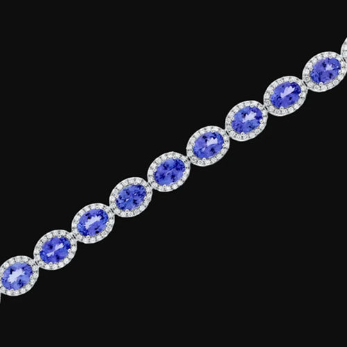 Fashion Oval Tanzanite Bracelet