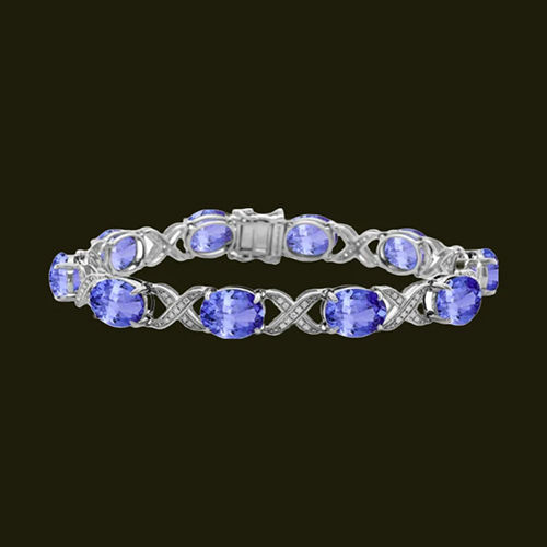 Fashion Unique Oval Tanzanite Bracelet