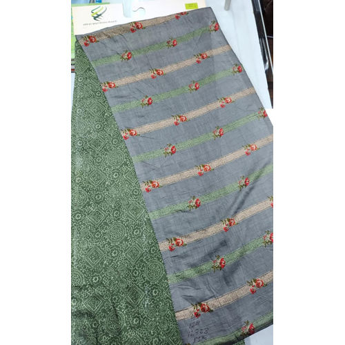 Ladies Fancy Chanderi Print Dress Material Fabric