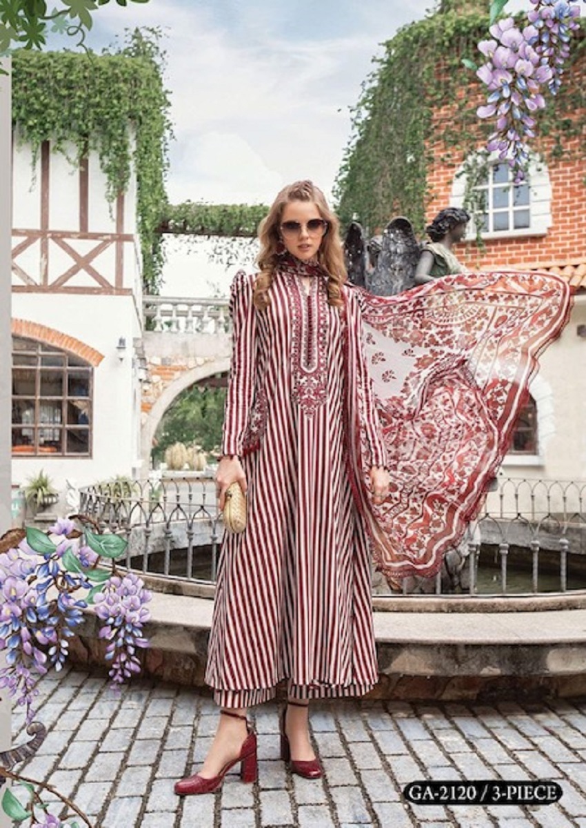 Gull AAhmed Noorain Linen Cotton Digital Print - Dress Material