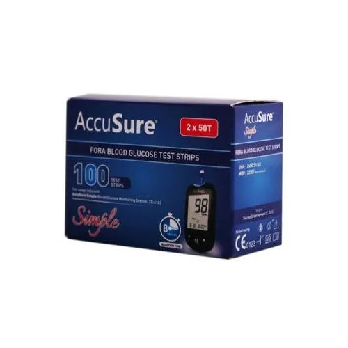 Black Accusure Fora Blood Glucose 100 Test Strips