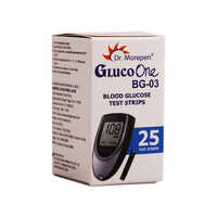 Glucoone Plastic Blood Glucose Test Strips - 25 Portable Qualitative Blood Sugar Measurement Strips, Safe And Easy To Operate With Accurate Results