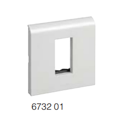 6732 01  1 module White plates with frame