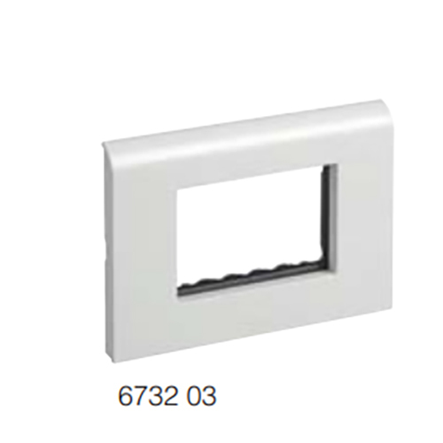 6732 03 3 modules White plates with frame