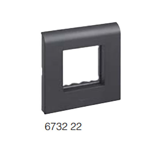 6732 22 2 modules Black plates with frame