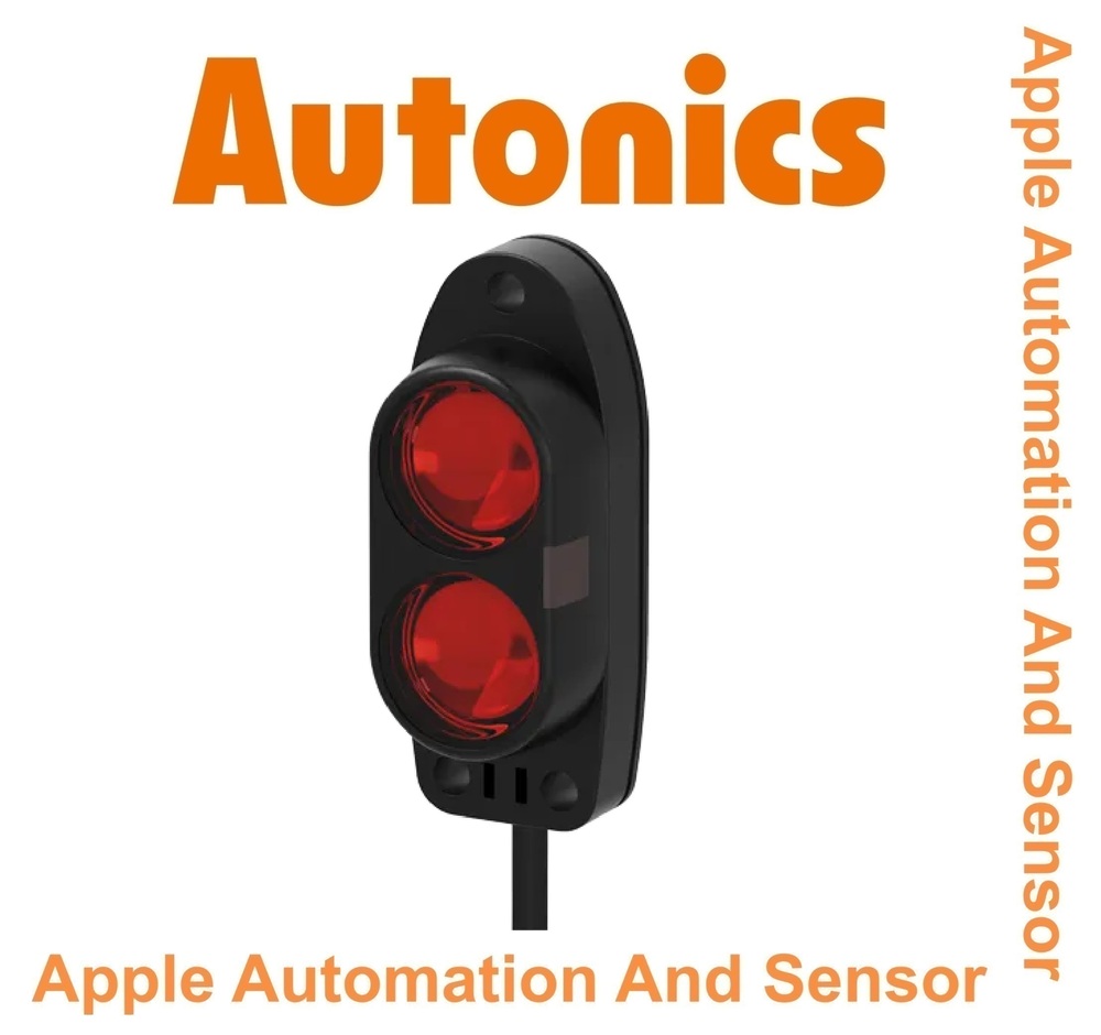 Autonics BA2M-DDTD-P Photoelectric Sensor - Diffuse Reflective Type, 2m Sensing Distance, Infrared LED Light Source, PNP Open Collector Output, 12-24VDC Power Supply, Max 1ms Response Time, 1 Year Warranty