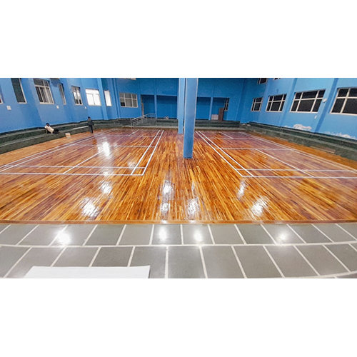 Brown Badminton Teakwood Flooring