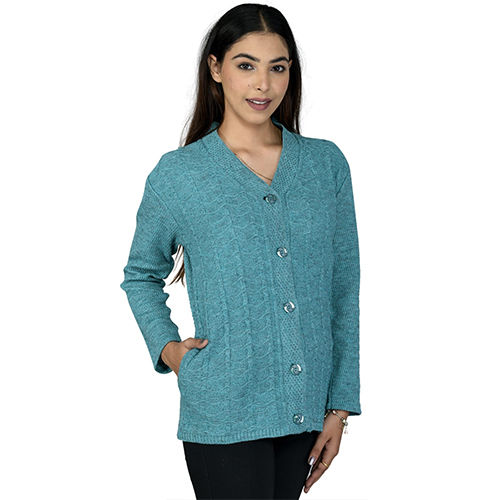 Washable Woolen Cardigans  Blue