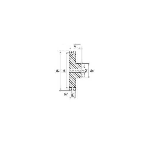 Sprocket Pilot Bore Duplex - Color: Gray