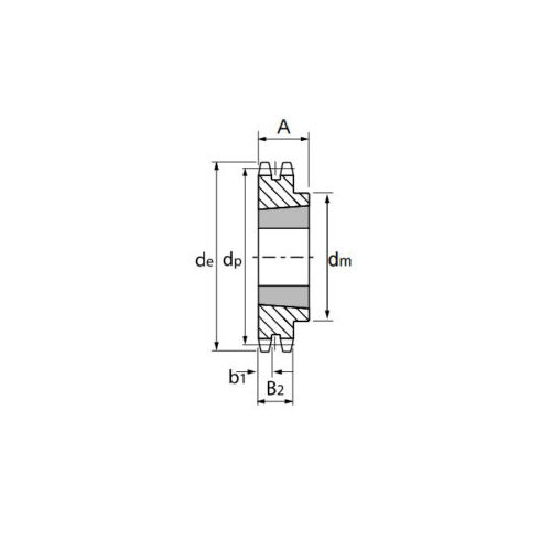 Sprocket Taper Bore Duplex - Color: Gray