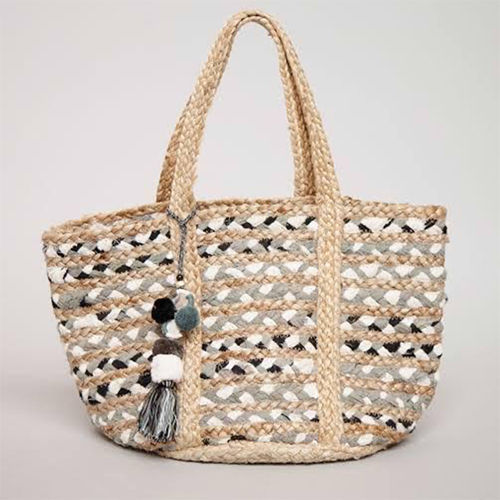 Natural Jute and Cotton Handcrafted Handbag