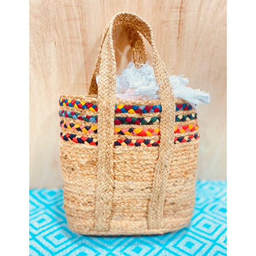 Natural Jute and Cotton Handcrafted Handbag