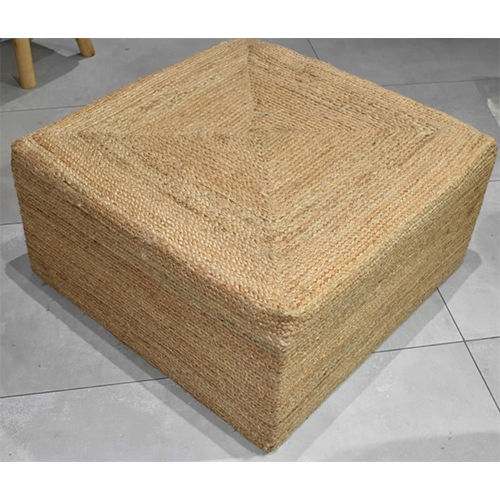 Handcraft Jute Ottoman Pouffe Beige