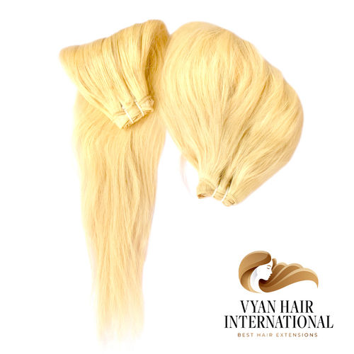 Raw Hair Bundles Remy Vietnamese Human Hair Extensions Bulk Straight Bundles Blonde Color Double Drawn For Sale