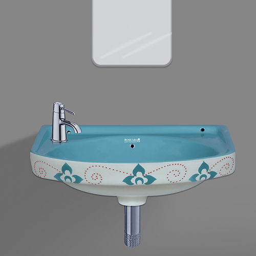 Colored Wash Basin Installation Type: Deck Mounted