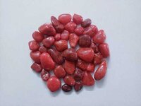 Red Color Coated Round Pebbles Stone For Landscaping Decoration Used
