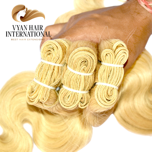 613 Blond Color Hair Brazilian Virgin Human Hair Raw Bundles