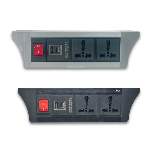 Pdu Under Table 2/3/4/6 Uni Socket 6/16 A With Usb A And Type C 65w Pd Port With Dual Pole Led Ind. Switch Mx 6423 / 6424 / 6425 / 6426