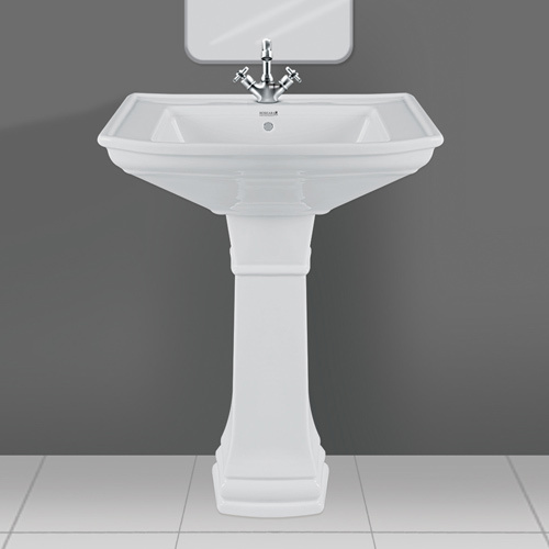 Ceramic Wash Basin with Pedestal