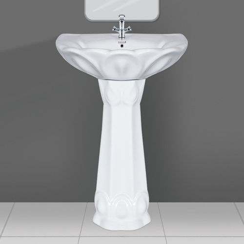 White Pedestal Wash Basin