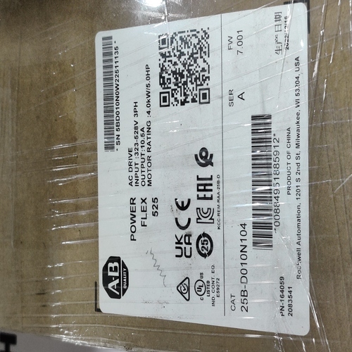 ALLEN BRADLEY 25B-D010N104 POWERFLEX 525 AC DRIVE (NEW FACTORY SEALED)