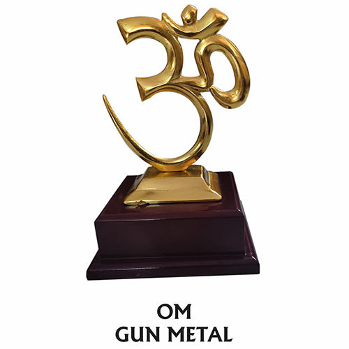 Om Gold Metal statues