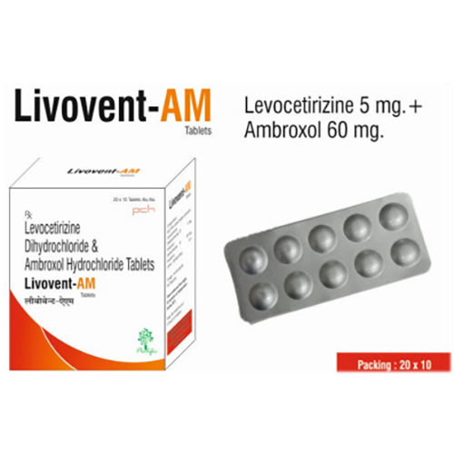 Livovent - Am Tablet Ingredients: Levocetirizine Hcl.5Mg +Ambroxol 60Mg