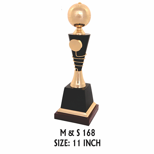 Golden and Black 11 inch Brass Metal Trophies