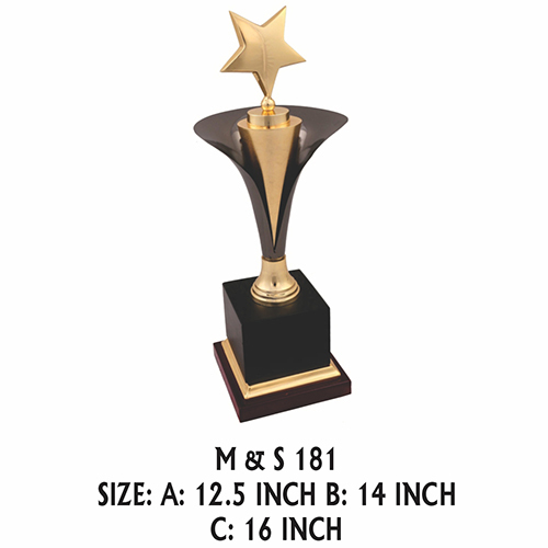 Modern Design Polished Brass Metal Trophies