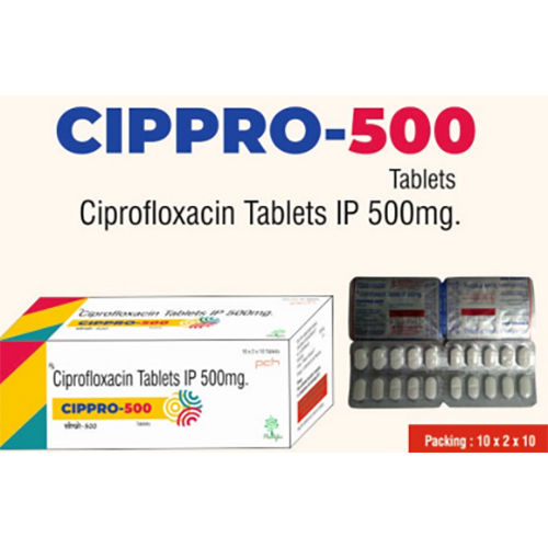 Cippro 500 Ingredients: Ciprofloxacin Hcl Eq To Ciprofloxacin 500Mg