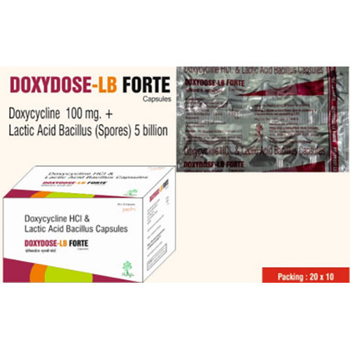 Doxydose-Lb Forte Ingredients: Doxycycline Hcl Eq.To Doxycycline 100Mg &
Lactic Acid 5Billion Spores