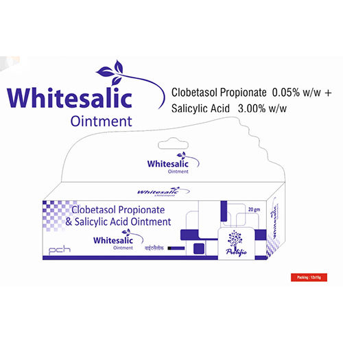 Whitesalic Ointment Ingredients: Clobetasol Propionate 0.05% + Salicylic Acid 3%