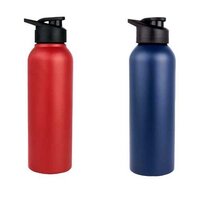Hi-ball Sipper Bottle - Stainless Steel, 1000ml | Matte Powder Coating, Leakproof & Rustproof, Colors: Red, Blue, Carrying Loop For Ease Of Use