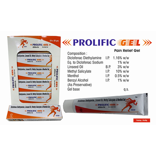 Prolific Pain Relief Gel