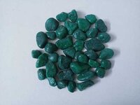 Pea Gravels Green Color Coated Eco Friendly Round Landscaping Pebbles