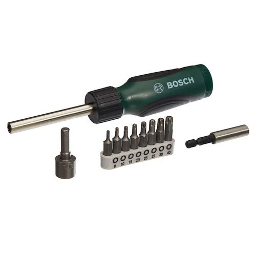 Black /Silver Bosch 46 Piece Screwdriver Set