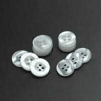 Polyester Pearl Button - 16l & 18l Sizes, Multicolored Variety, Round Shape, 4 Holes For Easy Sewing On Any Fabric