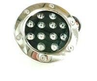 Stainless Steel Surface Mounted Led Fountain Light - 36w High Power Rgb & Warm White, Waterproof Ip68, Round Shape