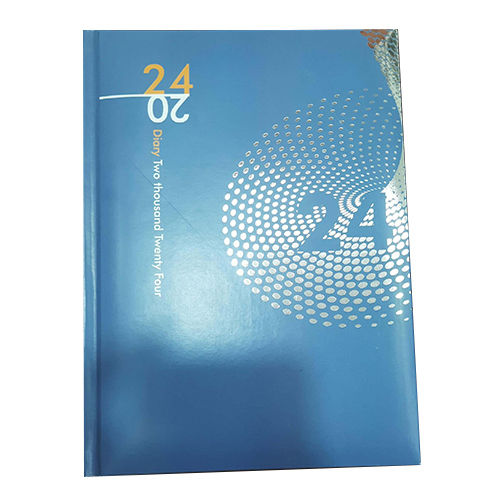 Blue Elastic Paper Diary Cover Material: Leather