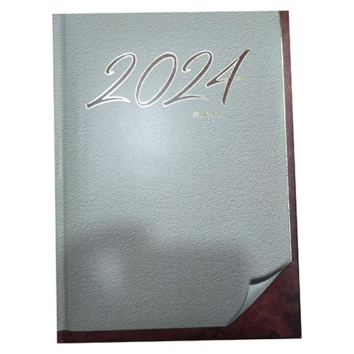 White Diary Cover Material: Leather